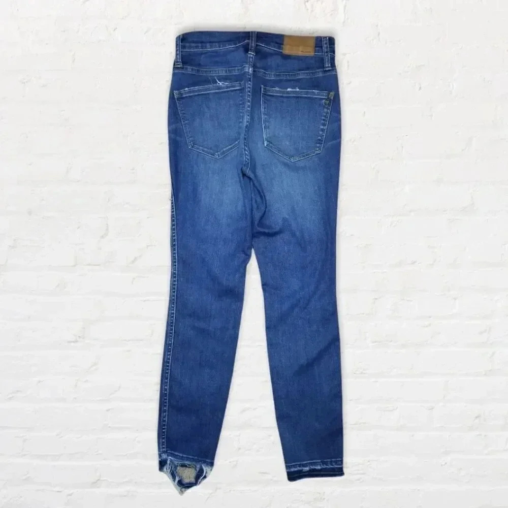 ♥️ Madewell ♥️| 10" High Rise Skinny Button Fly Drop Hem Jean's Sz 25 - Picture 5 of 9